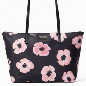 Kate Spade Hayden Top Zip Tote Floral Poppies